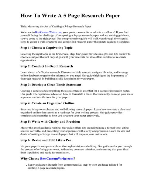 how to write a research paper|5 page research paper example.
